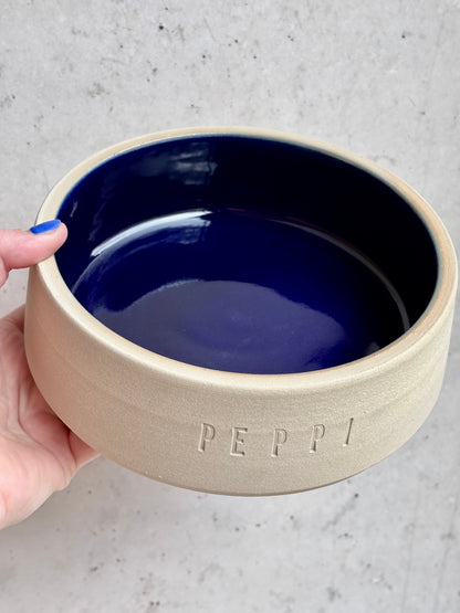 handgedrehter Hundenapf/Dogbowl personalisierbar M