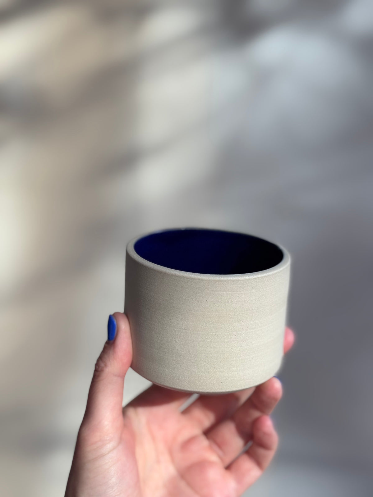 Keramik Becher "Inu" in celestial blue