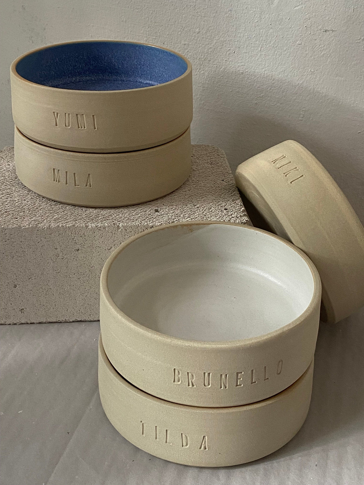 handgedrehter Hundenapf/Dogbowl personalisierbar M