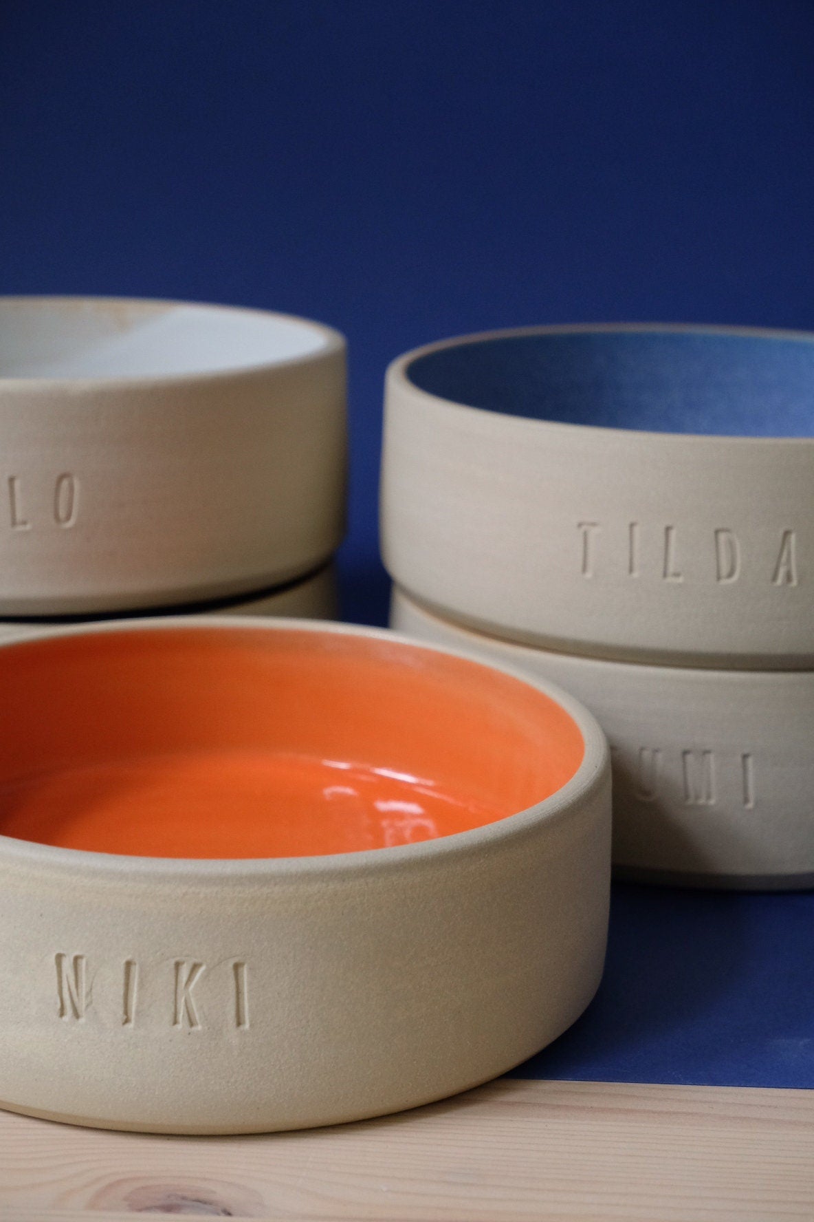 handgedrehter Hundenapf/Dogbowl personalisierbar M