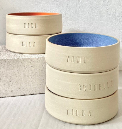 handgedrehter Hundenapf/Dogbowl personalisierbar M